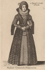 امرأة نبيلة إسبانية 1644 بواسطة وينسلوس هولار