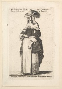 Antuerpiensis من النساء الرائدات في مجموعة من Gentlewoman من أنتويرب في المنزل ... ، 1625-77. بواسطة وينسلوس هولار