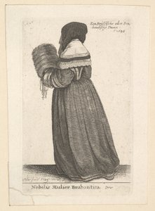 امرأة برابانتيكا النبيلة ، امرأة نبيلة من برابانت ، 1648. بواسطة وينسلوس هولار