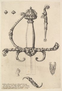 ميل سيف زخرفي ، 1642.