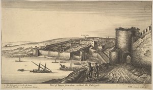 جزء من طنجة من الأعلى ، 1670. بواسطة وينسلوس هولار