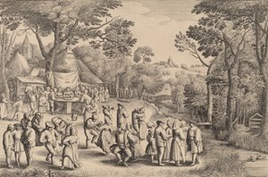 رقصة الزفاف الريفية ، 1650. بواسطة وينسلوس هولار