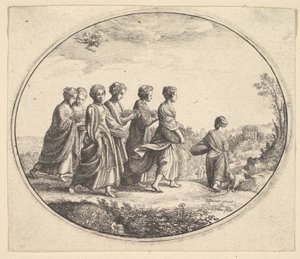 بنات Aglaura Mercury and Herse ، كاليفورنيا. 1646. بواسطة وينسلوس هولار