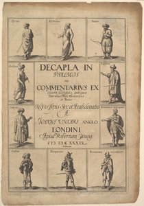 صفحة العنوان: ديكابلا في مزمور ، 1639. بواسطة وينسلوس هولار