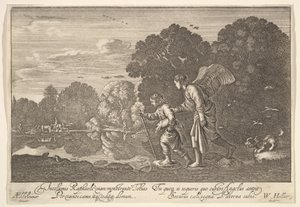 توبياس والملاك ، 1644-52. بواسطة وينسلوس هولار