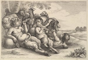 شابين ساتير وصبي ، 1647. بواسطة وينسلوس هولار