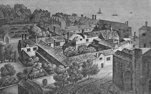 وينشستر هاوس ، ساوثوارك ، حوالي 1649 ، من برج القديس Saviors ، c1812 ، 1912 بواسطة وينسلوس هولار