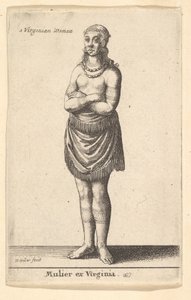 امرأة من فرجينيا ، كاليفورنيا. 1643. بواسطة وينسلوس هولار