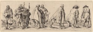 ثمانية متسولين بواسطة Wenceslaus Hollar بعد Jacques Callot