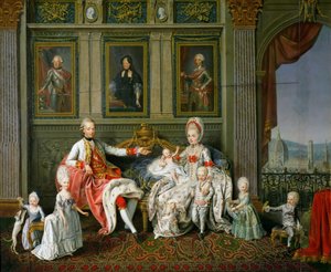ليوبولد الأول ، دوق توسكانا الأكبر مع زوجته ماريا لويزا وأطفالهما ، 1773 بواسطة ويرلين