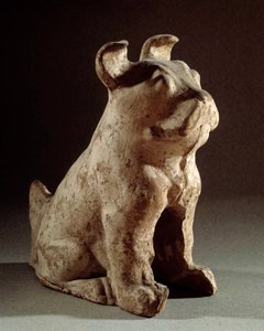 الفن الصيني: الطين الرخوي. تمثال جنائزي من فترة هان (206 ق.م - 220 م). باريس ، متحف سيرنوشي بواسطة سلالة هان الغربية الصينية
