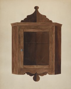 خزانة الزاوية المعلقة ، c. 1938. بواسطة ويلبر إم رايس