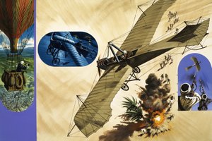 في عام 1911، أصبح الملازم جيليب جافوتي أول رجل يلقي قنبلة من طائرة