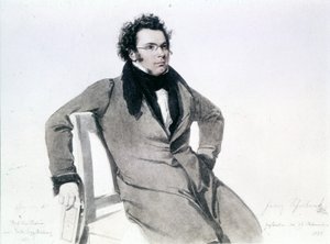 فرانز شوبرت (1797-1828) ، لوحة مائية لأوغست رايدر