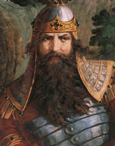 Gunther, King of Burgundy, c.1882-83 (mural)