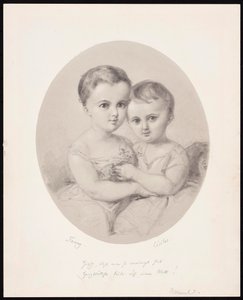 الحفيدات فاني وسيسيل هنسيل ، كاليفورنيا 1860. بواسطة فيلهلم هينسل