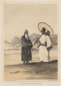 أزياء Lew Chew ، الطبقة الوسطى ، 1855 بواسطة فيلهلم جوزيف هاينه