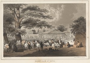 مكان السوق في نابا ، 1855 بواسطة فيلهلم جوزيف هاينه