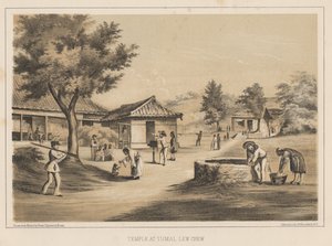 معبد في Tumai ، Lew Chew ، 1855 بواسطة فيلهلم جوزيف هاينه
