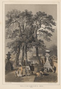 معبد Hat-Chi-Man-Ya-Chu-Ro ، Simoda (Sintoo) ، 1855 بواسطة فيلهلم جوزيف هاينه
