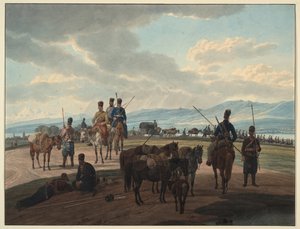 القوزاق الروس في مارس 1804 بواسطة فيلهلم كوبيل ريتر فون