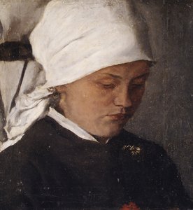 فتاة فلاحية ذات غطاء رأس أبيض ، 1885. بواسطة فيلهلم ماريا هوبيرتوس ليبل