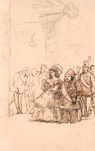 الأمير التركي محمد علي بدور فارس الكونتيسة دانر أثناء زيارته إلى كوبنهاغن ، مايو 1859 بواسطة فيلهلم مارستراند