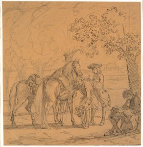 فريدريك الخامس يمنح طلب اللاهوتي (CD Biehls Breve ، محرر 1865) بواسطة فيلهلم مارستراند