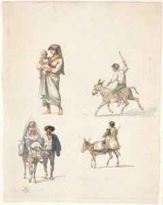 فلاحون إيطاليون مسافرون بواسطة Wilhelm Marstrand