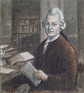 صورة لجوثولد إفرايم ليسينغ (1729-1781) ، رسم توضيحي من مجلة "Simplicissimus" بواسطة وليام شولز