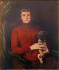 Dame mit Hündchen