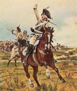 الجنرال سيدليتز يعطي إشارة الهجوم في روسباخ، 5 نوفمبر 1757 (صورة حجرية ملونة محسنة) بواسطة 