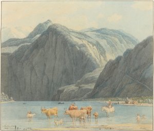 Königsee مع منحدرات St. Bartholomëe بواسطة فيلهلم فون كوبيل