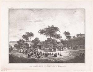 Aankomst van Prins Diepo Black في MagelangLe Prince Diepo Black (العنوان على الكائن) مذكرات أطلس حول حرب جزيرة جاوة 1825 إلى 1830 (عنوان السلسلة) بواسطة فيلهلموس فان جروينود