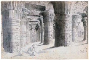 "Portico of Esuch، Egypt" ، ١٨٢٢ بواسطة ويلكينسون