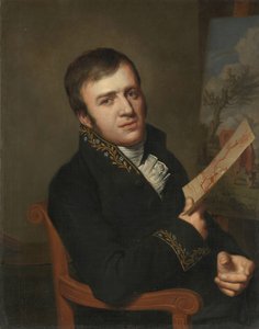 جان (المعمدان) كوبيل الثاني (1778-1814) ، رسام ، بالزي الرسمي لعضو المعهد الملكي للعلوم والآداب والفنون الجميلة بواسطة فيليم بارتيل فان دير كوي