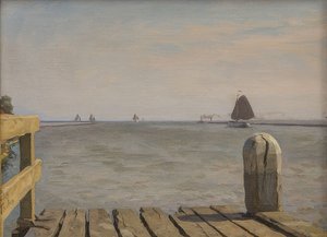 رصيف في Enkhuizen. 1918 بواسطة ويليم باستيان ثولين