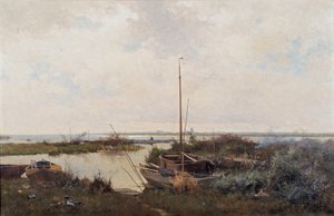 المناظر الطبيعية للنهر ، 1882. بواسطة ويليم باستيان ثولين