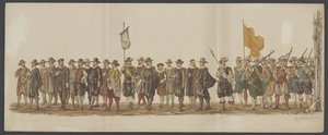 موكب دلفت عام 1862 المجموعة السابعة والثامنة الرابع لوستروم للأكاديمية الملكية في دلفت - أو. 1862 - Costumed Optogt (عنوان السلسلة على الكائن)