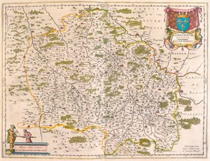 بيري ونيفرنوا وبوربونوا، في "Theatrum Orbis Terrarum, sive Atlas Novus" لويليم بلاو، أمستردام بواسطة ويليم بلاو