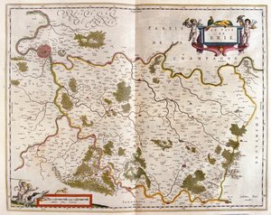 كانتون دي بري، في "Theatrum Orbis Terrarum, sive Atlas Novus" لويليم بلاو، أمستردام بواسطة ويليم بلاو