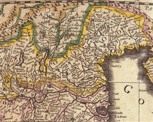 خريطة منطقة البندقية في إيطاليا. أطلس ويليام بلاو (1571-1638) بواسطة ويليم بلاو