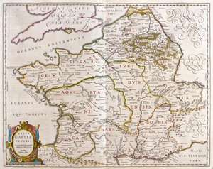 بلدان فرنسا القديمة، في كتاب "Theatrum Orbis Terrarum, sive Atlas Novus" لويليم بلاو، أمستردام بواسطة ويليم بلاو