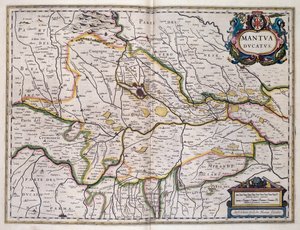 دوقية مانتوا ، خريطة رسمها ويليم بلاو (1571-1638) ، إيطاليا