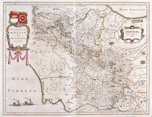 موليز، بينيفينتو، أفيلينو، أفيلينو، إيطاليا، في "Theatrum Orbis Terrarum, sive Atlas Novus" لويليم بلاو، أمستردام بواسطة ويليم بلاو