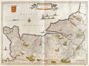 نورماندي، في كتاب "Theatrum Orbis Terrarum, sive Atlas Novus" لويليم بلاو، أمستردام