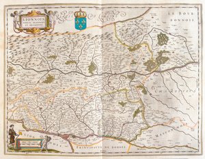 المنطقة الشمالية من مدينة ليون، في "Theatrum Orbis Terrarum, sive Atlas Novus" لويليم بلاو، أمستردام بواسطة ويليم بلاو