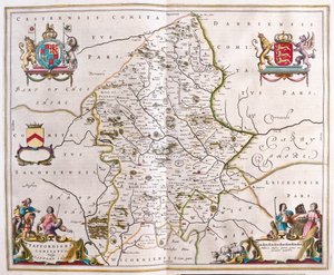ستافوردشاير، ن "Theatrum Orbis Terrarum, sive Atlas Novus" لويليم بلاو، أمستردام بواسطة ويليم بلاو
