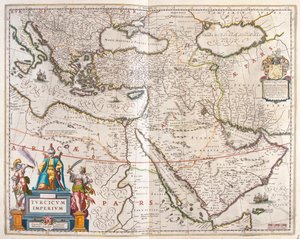 الإمبراطورية التركية، في كتاب "Theatrum Orbis Terrarum, sive Atlas Novus" لويليم بلاو، أمستردام بواسطة ويليم بلاو
