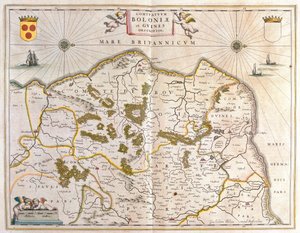 بريك، كاليه، جريفيلينج، في "Theatrum Orbis Terrarum, sive Atlas Novus" لويليم بلاو، أمستردام بواسطة ويليم بلاو